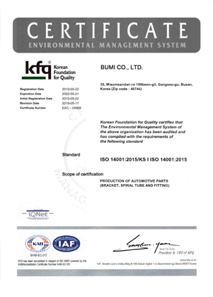 ISO-14001:2015 Certification