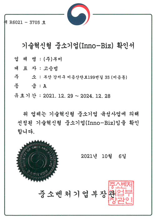Innovative Business (INNO BIZ) Certification